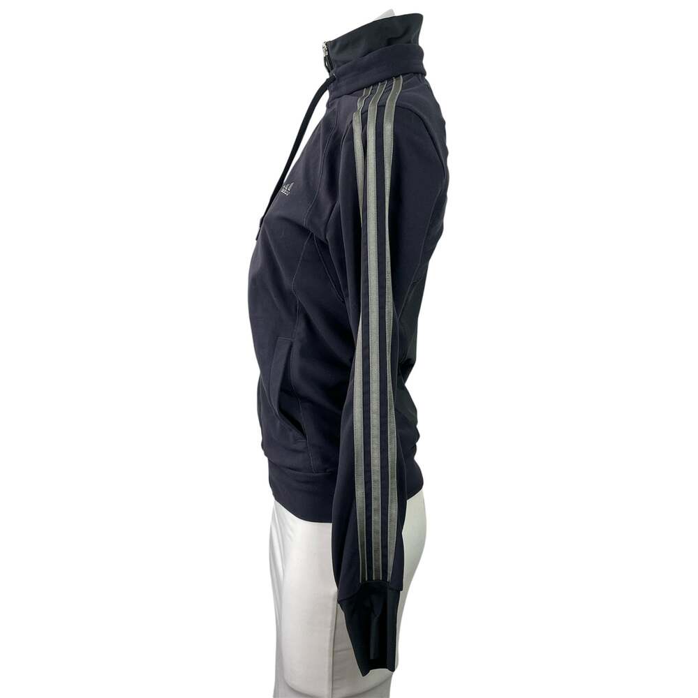 Adidas Women's Black Stripe Long Sleeve Full Zip Athletic Track Jacket Size S - Picture 2 of 5